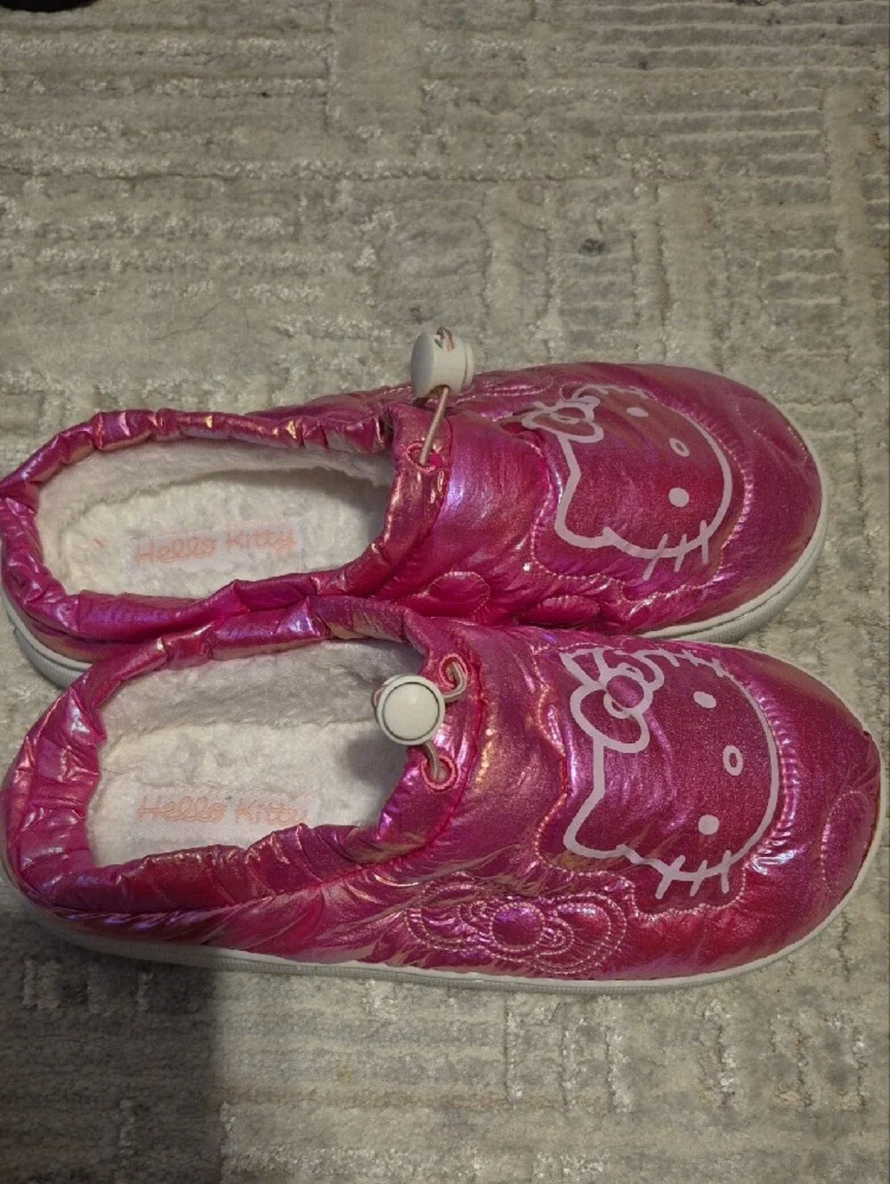 Sanrio Metallic Pink Hello Kitty Slip-Ons